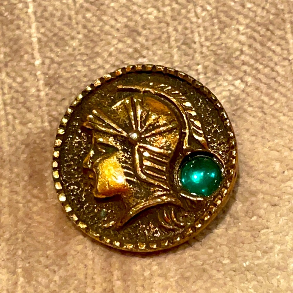 VINTAGE Roman or Greek Spartan Soldier Pin by Hedy